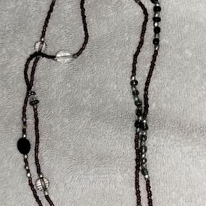 Red beaded costume necklace